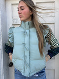 Frosty Clouds Vest: Sage