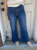Veronica Patch Pocket Denim: Medium Wash