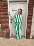 Boardwalk Breeze Top: Green/ White