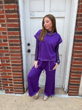 Hail Mary Mesh Top: Purple/ Yellow
