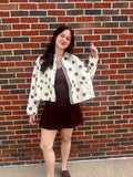 Check Your Plans Jacket: Natural/Brown