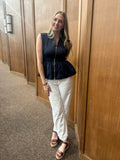 The Boss Lady Blouse: Navy