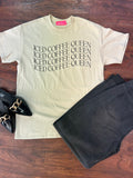 Iced Coffee Queen Tee: Sand