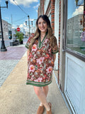Among the Wildflowers Dress: Brown Mix