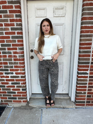 Leopard Love Barrel Jeans: Leopard