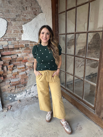 Sunflower Season Pants: Washed Mustard