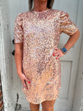 Showstopper Sequin Dress: Rose Gold