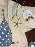 Summer Splash Charm Earrings: Gold
