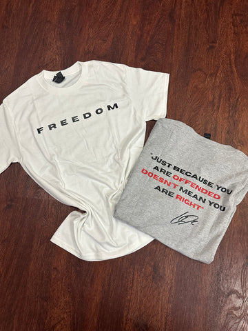 Freedom Graphic Tee: White