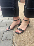 Save The Date Heels: Black White Polka Dots