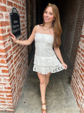 Early Access Eyelet Dress: White