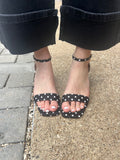 Save The Date Heels: Black White Polka Dots