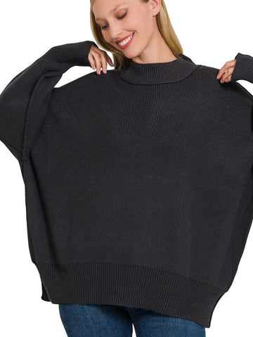 Stay Cozy & Kind Sweater: Black