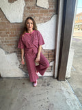 On Repeat Striped Set: Pink/Brown
