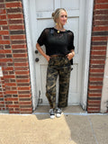 Forest Fade Cargo Pants: Olive Camo