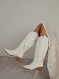 Twain Tall Boots: White