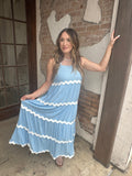Ready In Ric Rac Dress: Blue