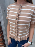 Sunday Market Top: Taupe/ Ivory