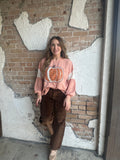 Harvest Crush Top: Pale Peach