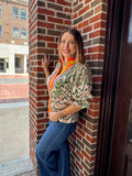 Sunset Bazaar Top: Green Mix
