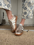 Heads Up Sneakers: Gold Metallic
