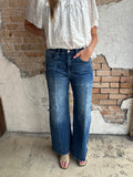 Sage Wide Leg Jeans: Dark Wash
