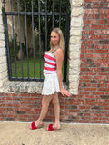 All-American Stars and Stripes Tank Top: Red