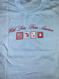 With Love From America Tee: Lt Blue