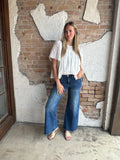 Sage Wide Leg Jeans: Dark Wash