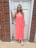 Summer Delight Dress: Coral