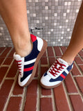 Heads Up Sneakers: Red/White/Blue