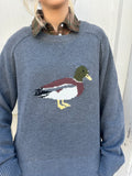 Waddle On Knitted Sweater: Heathered Gray