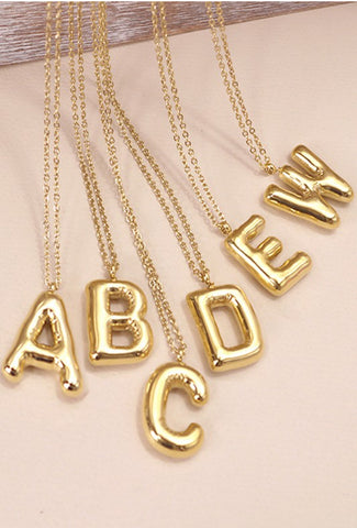 Bubble Initial Necklaces