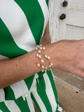 Floating Pearl Bracelet: Gold