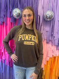 Pumpkin Season Sweatshirt: Mineral Wash Brown