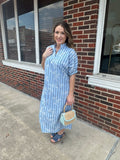 Hooked On Hues Dress: Blue