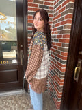 Country Grammar Top: Brown/Taupe