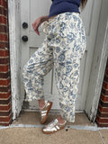 Vintage Charm Pants: White Multi