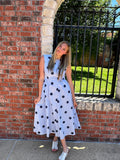Polka Dot Dolly Dress: Blue/Navy