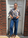 Watercolor Blouse: Blueberry