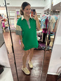 Solids & Stripes Dress: Green