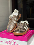 Heads Up Sneakers: Gold Metallic