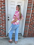 Uptown Swirl Top: Hot Pink