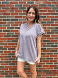 Easy Going Top PLUS: DUSTY LAVENDER