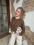 Common Thread Top: Brown/Natural