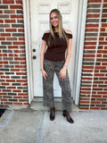 Leopard Love Wide Leg Jeans: Leopard