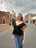 Girly Girl Blouse: Black