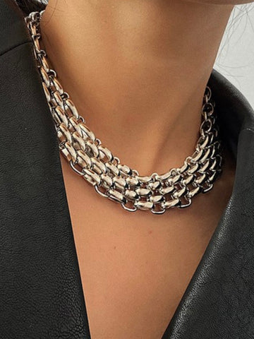 Chunky Chain Necklace: Silver