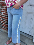 Daisy Lane Lace Denim: Light Wash