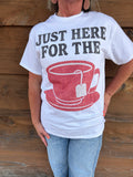 Here For The Tea Tee: White